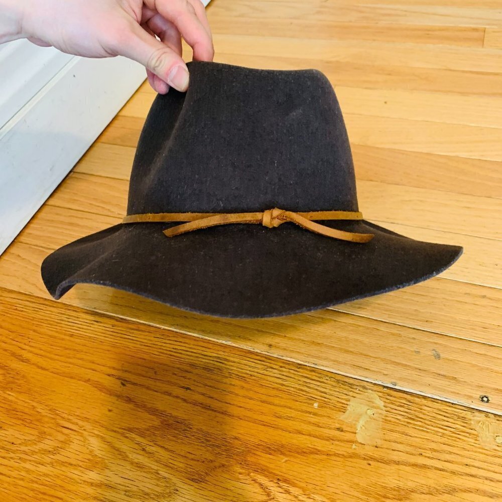 Brixton Men's Tiller III Wide Brim Felt Fedora Black Size Large L - Picture 14 of 15